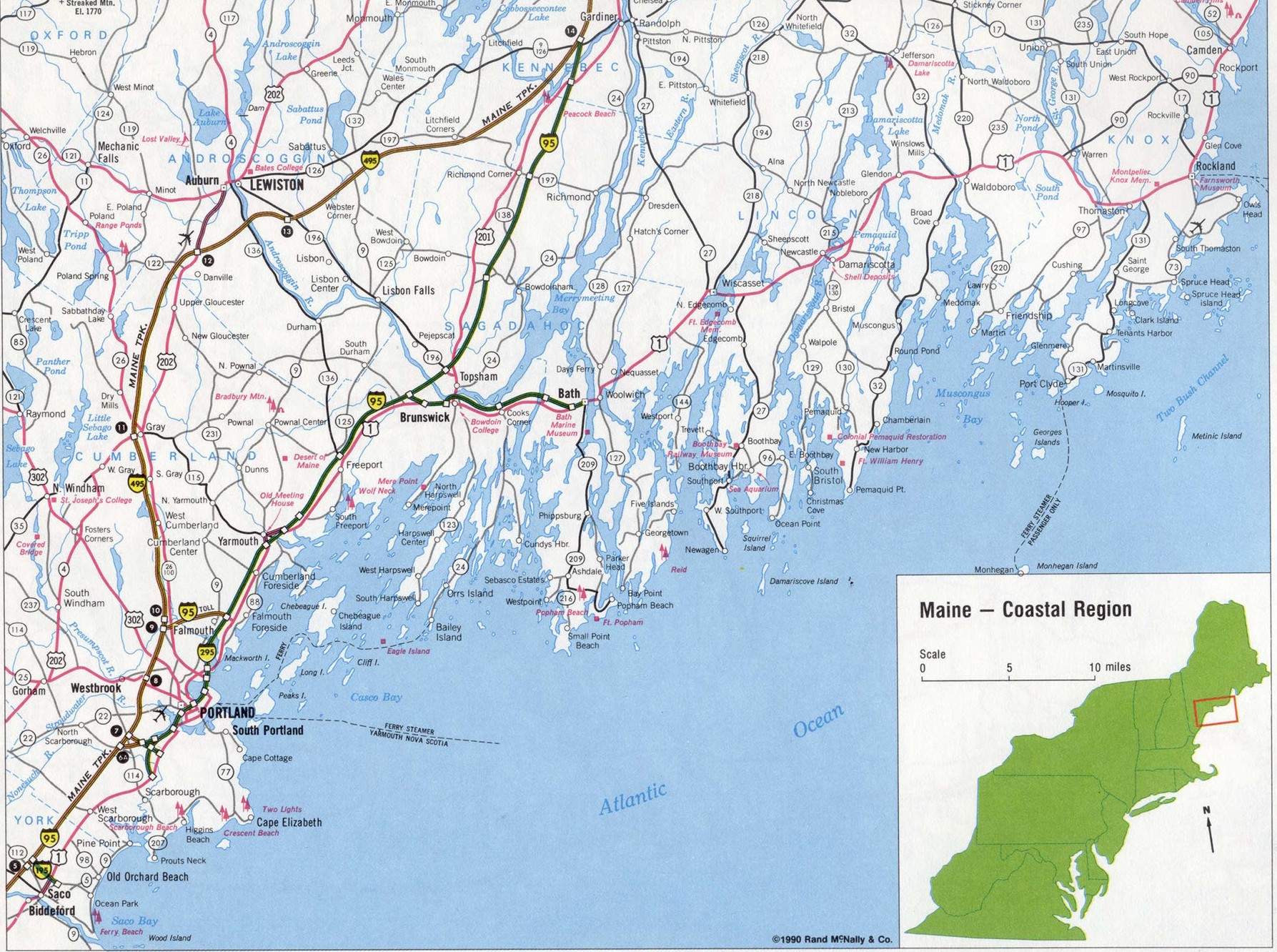A Map Of Maine Usa - United States Map